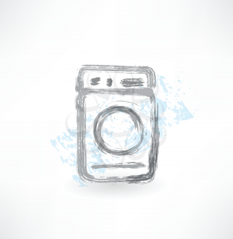 washing machine grunge icon.