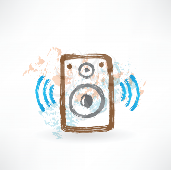 music speakers grunge icon.