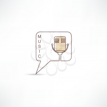 Brown microphone icon