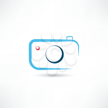 Simple blue camera icon