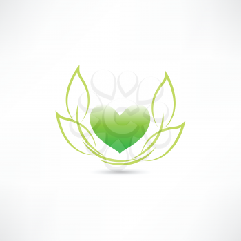 eco green heart