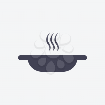 A plate of hot soup icon