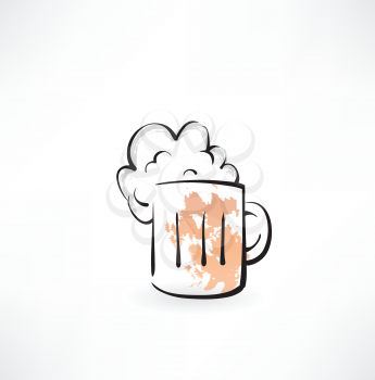 Beer grunge icon