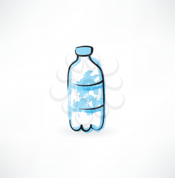 bottle of water grunge icon