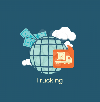 trucking money icon