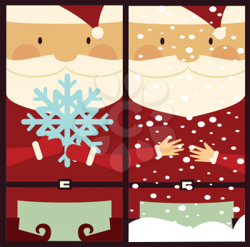 Santa Claus with snowflake illustration