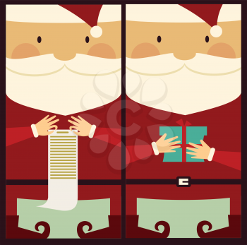 Santa Claus with a list of good names illustration