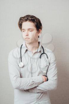 Male medical practitioner with stethoscope