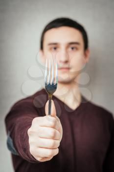 guy with a fork