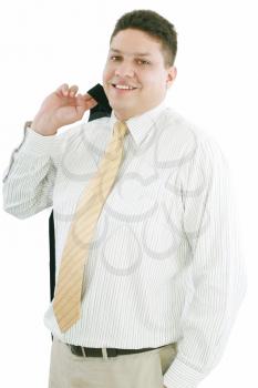 Handsome young businessman wearing suit 
