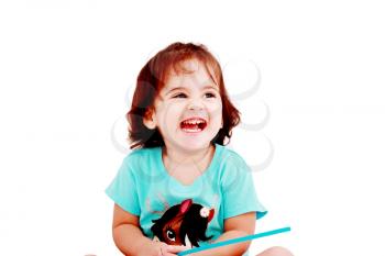 Happy little girl portrait 
