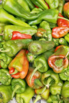 bell peppers background (Capsicum annuum) 
