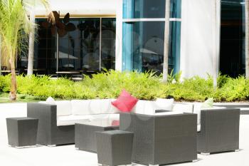 Stylish outdoor terrace 