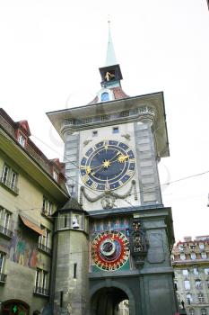 Famous Zytglogge zodiacal clock in Bern, Switzerland 