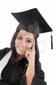 Portrait of happy graduation woman 
