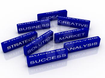 3d imagen to business success concept 