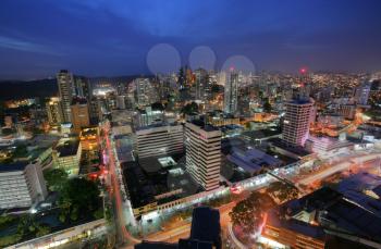 Panama City in the twilight