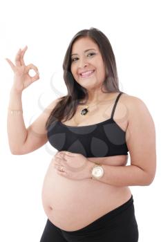 Happy pregnant woman 