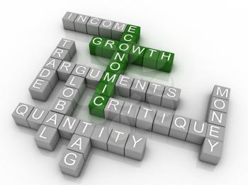 Royalty Free Clipart Image of a Word Cloud on Economic Growth