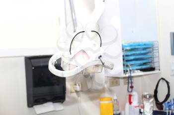 dentist lamp in doctors office