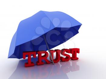 3d imagen Trust concept, isolated on white background. 