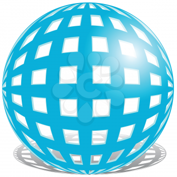 Royalty Free Clipart Image of a Blue Ball