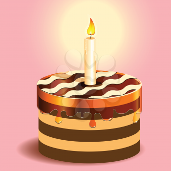Royalty Free Clipart Image of a Cake