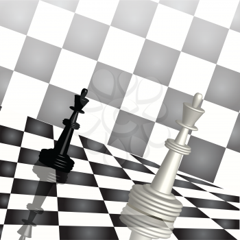 Royalty Free Clipart Image of a Chessboard 
