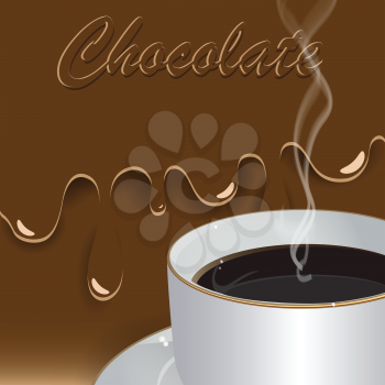 Royalty Free Clipart Image of a Hot Chocolate