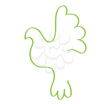 Royalty Free Clipart Image of a Dove