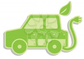 Royalty Free Clipart Image of a Green Car