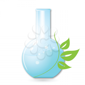 Royalty Free Clipart Image of a Glass Laboratory Flask 