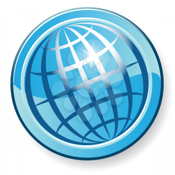 Royalty Free Clipart Image of a Blue Globe