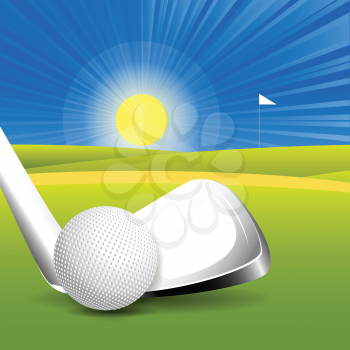 Royalty Free Clipart Image of a Golf Ball