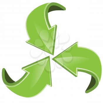 Royalty Free Clipart Image of Green Arrows