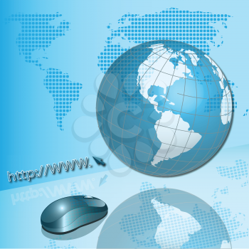 Royalty Free Clipart Image of a Global Background