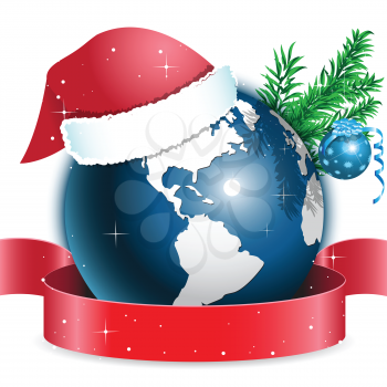 Royalty Free Clipart Image of a Christmas Globe