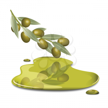 Royalty Free Clipart Image of a Branch of Olives
