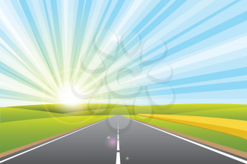 Royalty Free Clipart Image of a Road