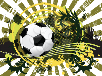 Royalty Free Clipart Image of an Abstract Soccer Background