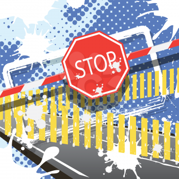 Royalty Free Clipart Image of an Abstract Stop Sign