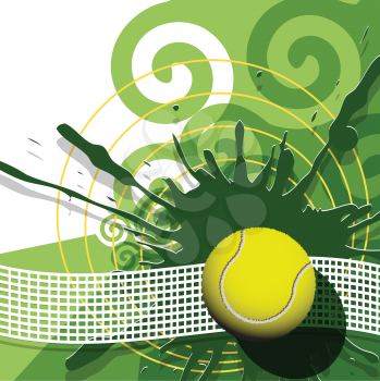 Royalty Free Clipart Image of an Abstract Tennis Background