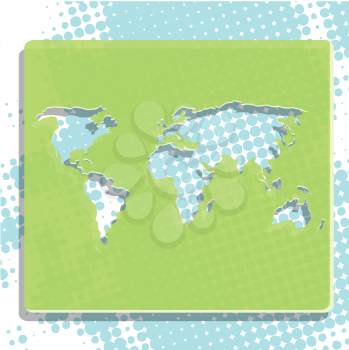 Royalty Free Clipart Image of a World Map