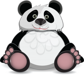Royalty Free Clipart Image of a Fat Panda