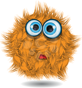 Royalty Free Clipart Image of a Fuzzy Monster