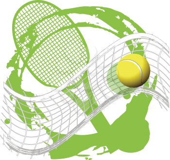 Royalty Free Clipart Image of a Tennis Ball Background