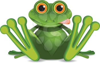 Stock Illustration Fat Frog on a White Background