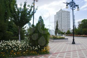 Royalty Free Photo of a Street in Turkmenistan