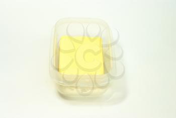 Royalty Free Photo of a Container of Butter