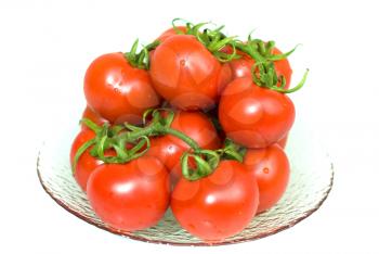 Royalty Free Photo of a Plate of Tomatoes
